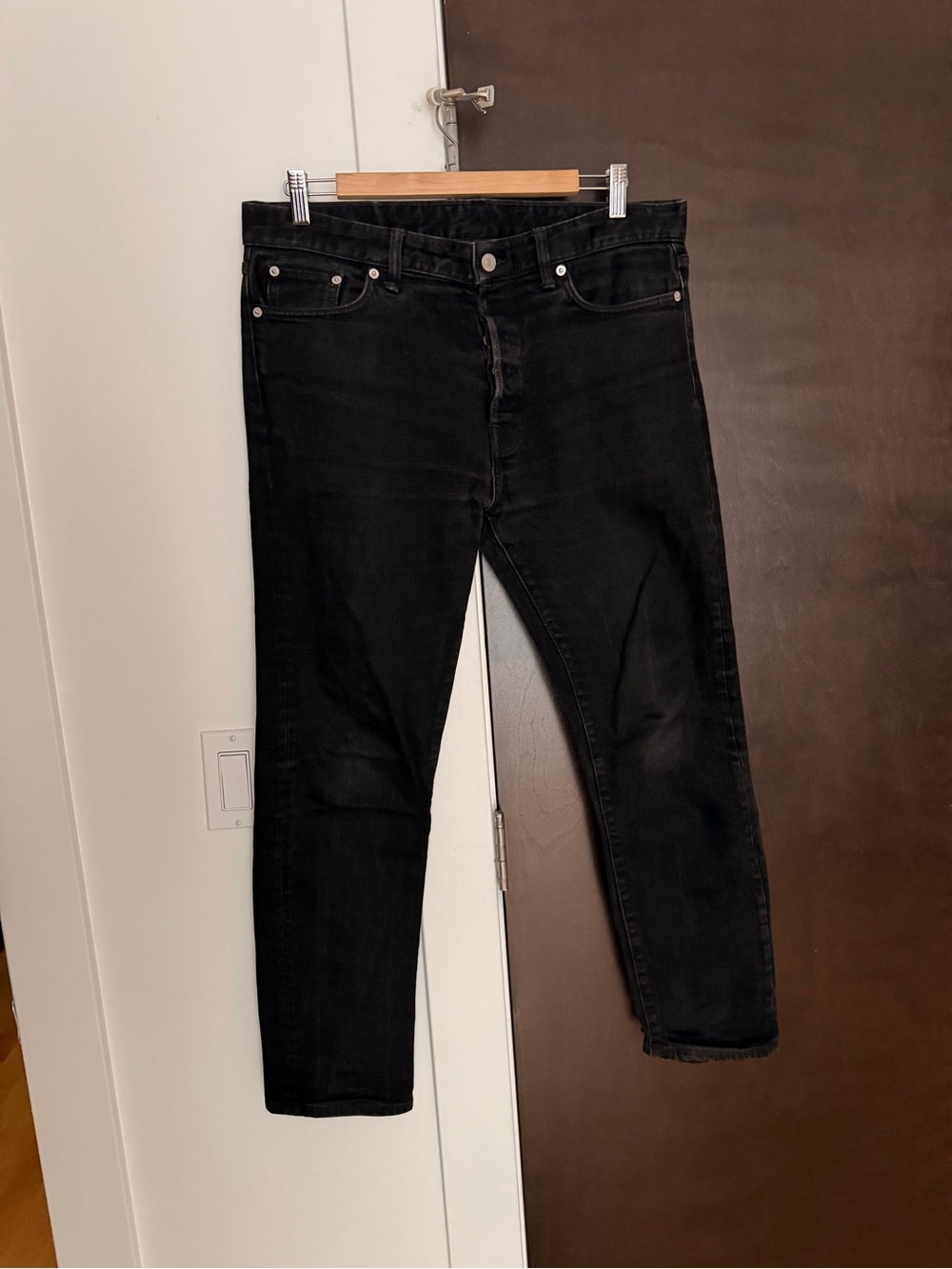 Buck Mason Double Dipped Slim Jeans Black Men’s 36 x 28